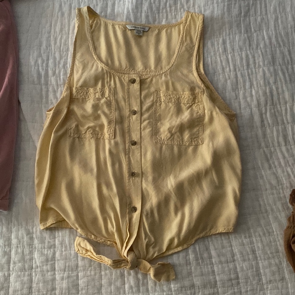 Button down tank top